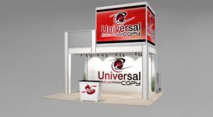 Trade Show Double Deck Rental with Meeting Room and Ceiling for 20 Ft. Booth Space