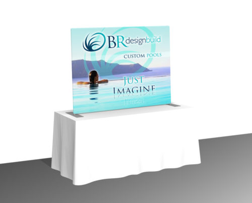 TensionLite Plus 6ft. Table Top Straight Design 4 trade show display
